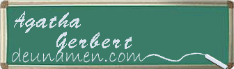 Agatha Gerbert Visitenkarte